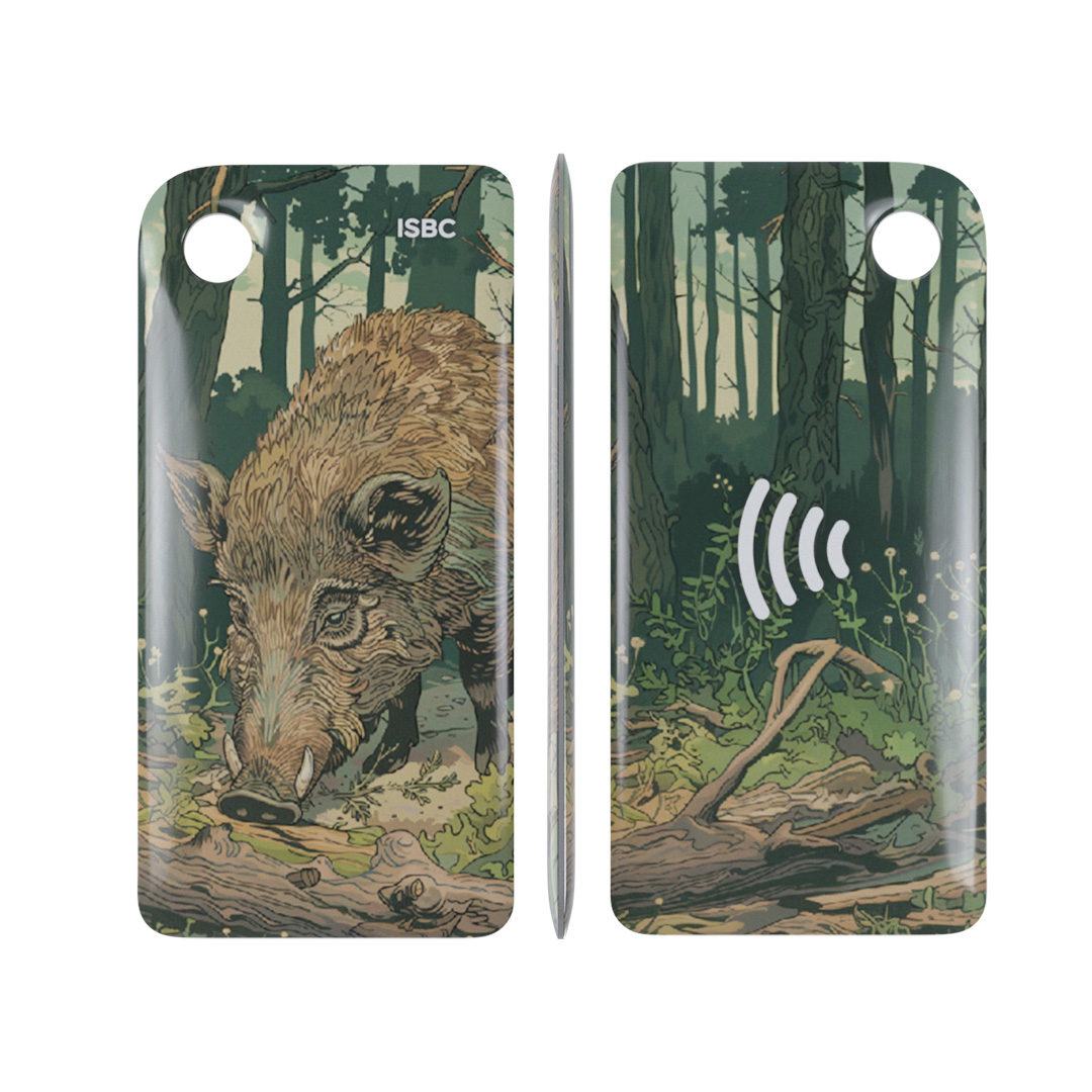 Брелок ISBC MIFARE Plus SE 1K 7B "Лесные жители; Кабан", арт. 121-54833