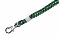Одноцветный шнурок с карабином-люкс, зеленый
