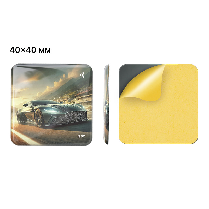 3D-стикер ISBC MIFARE ID "Авто; Туманный рыцарь", арт. 006-59828