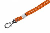 Одноцветный шнурок с карабином-люкс, оранжевый