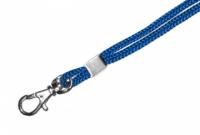 Одноцветный шнурок с карабином-люкс, синий