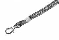 Одноцветный шнурок с карабином-люкс, серый