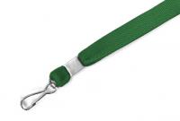 Лента для бейджа c карабином зеленая 11 мм – купить