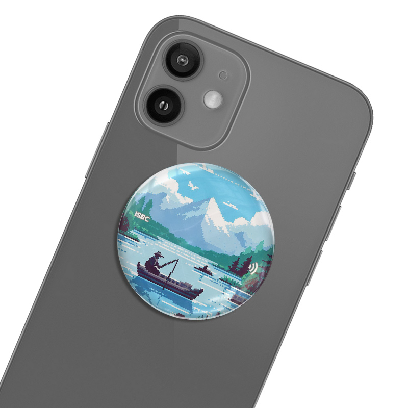 3D-стикер ISBC MIFARE Plus SE 1K 4B "Пиксель; Рыбак", арт. 006-59792
