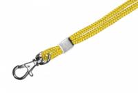 Одноцветный шнурок с карабином-люкс, желтый