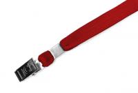 Лента для бейджа c клипсой красная 11 мм – купить