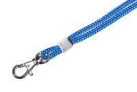 Одноцветный шнурок с карабином-люкс, голубой