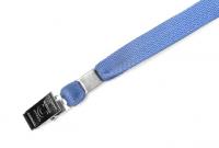 Лента для бейджа c клипсой голубая 11 мм – купить