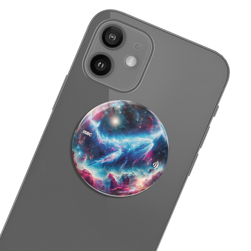 3D-стикер ISBC MIFARE 1K 4B "Туманность; Кит", арт. 006-59872