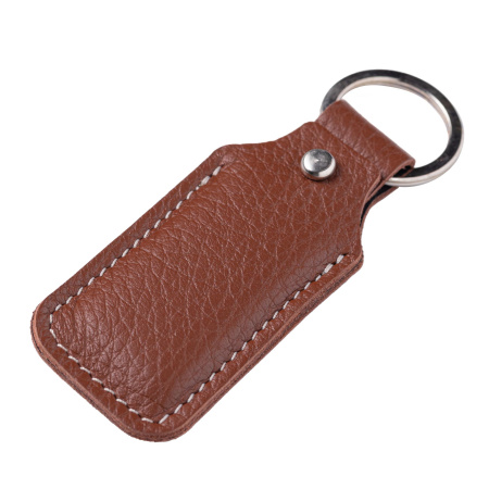 Чехол для брелка Тройка, ПИК корич., светлая нить