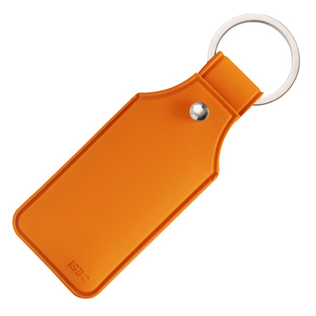 Чехол для брелока «Тройка», ключа домофона ПИК, «Подорожник», Soft-touch, оранжевый