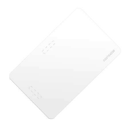 Смарт-карта ISBC MIFARE ID 4B nUID, белая, нумерация, матовая, без отверстия, с отметкой под вырубку отверстия по короткой и длинной стороне, арт. 121-25137